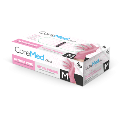 Nitril Pudrasız Pembe Muayene Eldiveni Bimel