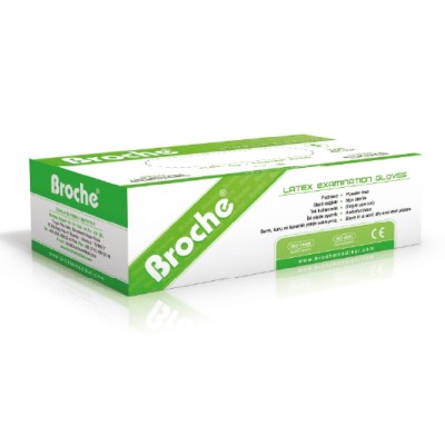Pudrasız Lateks Muayene Eldiveni Broche