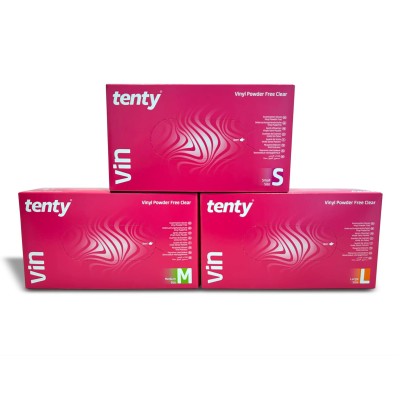 Tenty Vinil Pudrasız Muayene Eldiveni