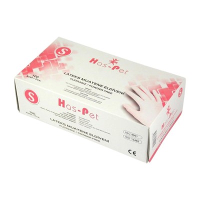 Has-Pet Pudrasız Lateks Muayene Eldiveni 