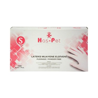 Has-Pet Pudrasız Lateks Muayene Eldiveni 