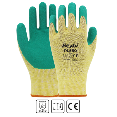 Beybi PL550 Polyester Örme Lateks Eldiven