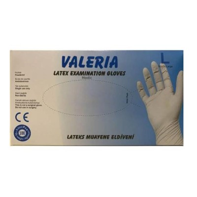 Valeria Pudralı Lateks Muayene Eldiveni